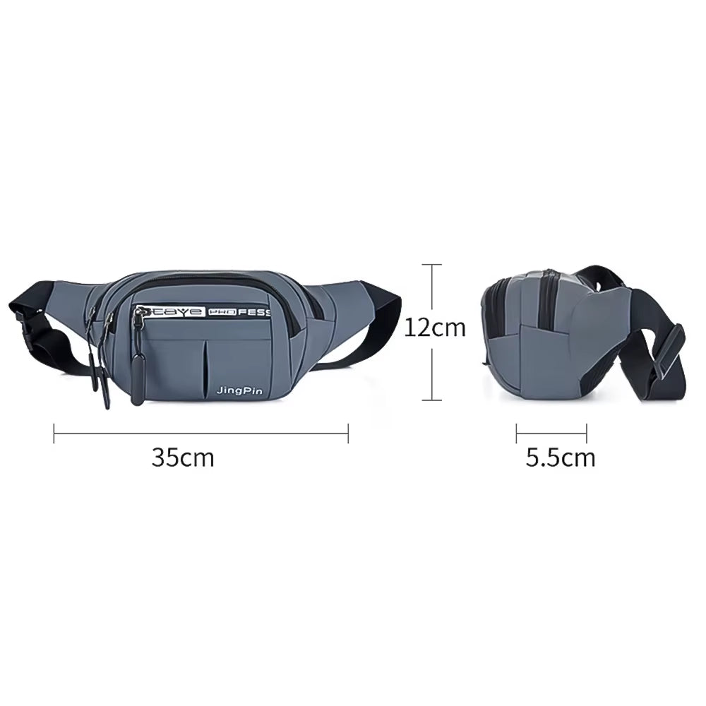 Outdoor Waist Bag Waterproof Waist Bum Bag Running Jogging Belt Pouch Zip Fanny Pack Mobile Phone Bag Oxford Cloth Chest Bag
