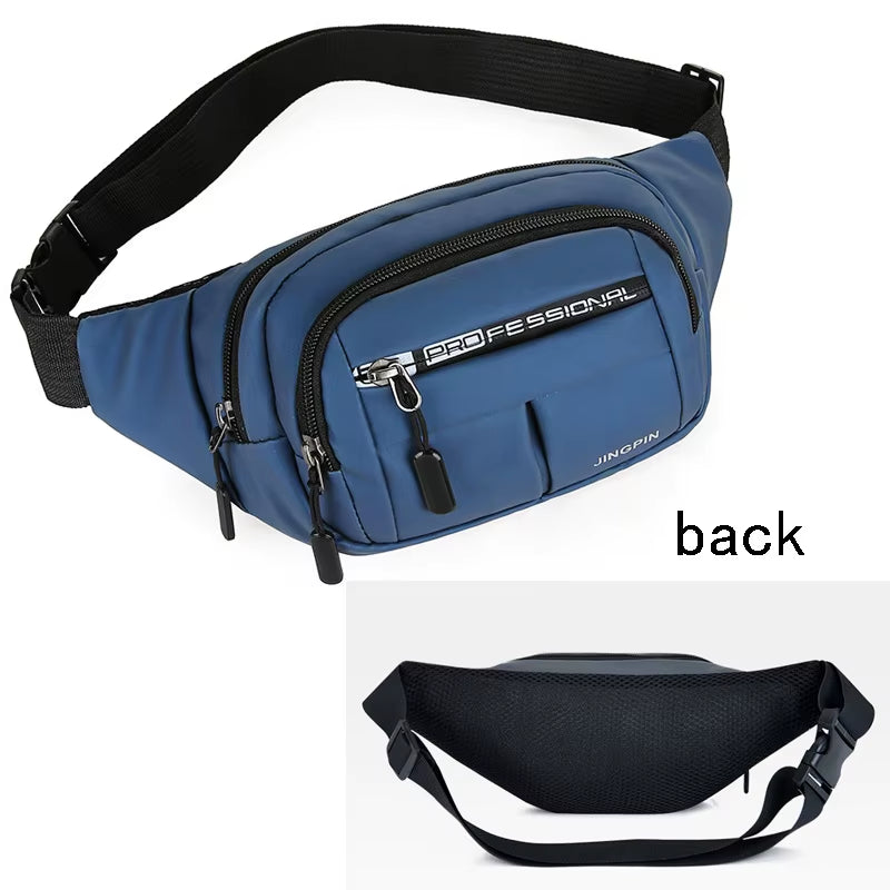 Outdoor Waist Bag Waterproof Waist Bum Bag Running Jogging Belt Pouch Zip Fanny Pack Mobile Phone Bag Oxford Cloth Chest Bag