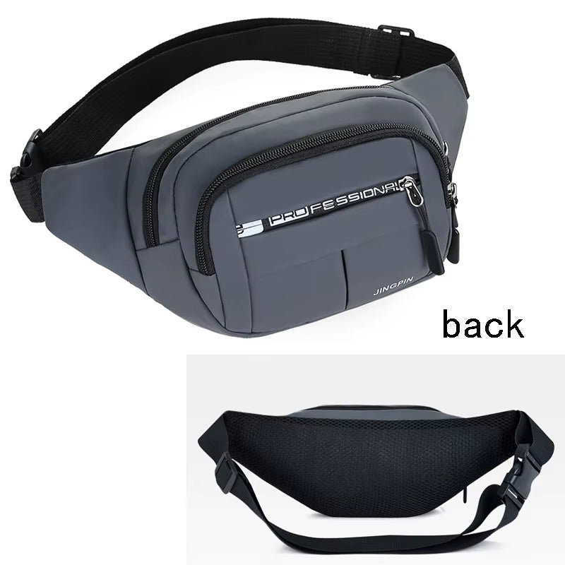 Outdoor Waist Bag Waterproof Waist Bum Bag Running Jogging Belt Pouch Zip Fanny Pack Mobile Phone Bag Oxford Cloth Chest Bag